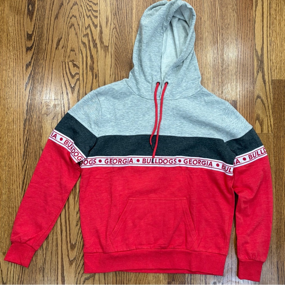 NWT Georgia Bulldogs Block Party Taping Pullover Hoodie UGA Dawgs - Picture 5 of 13